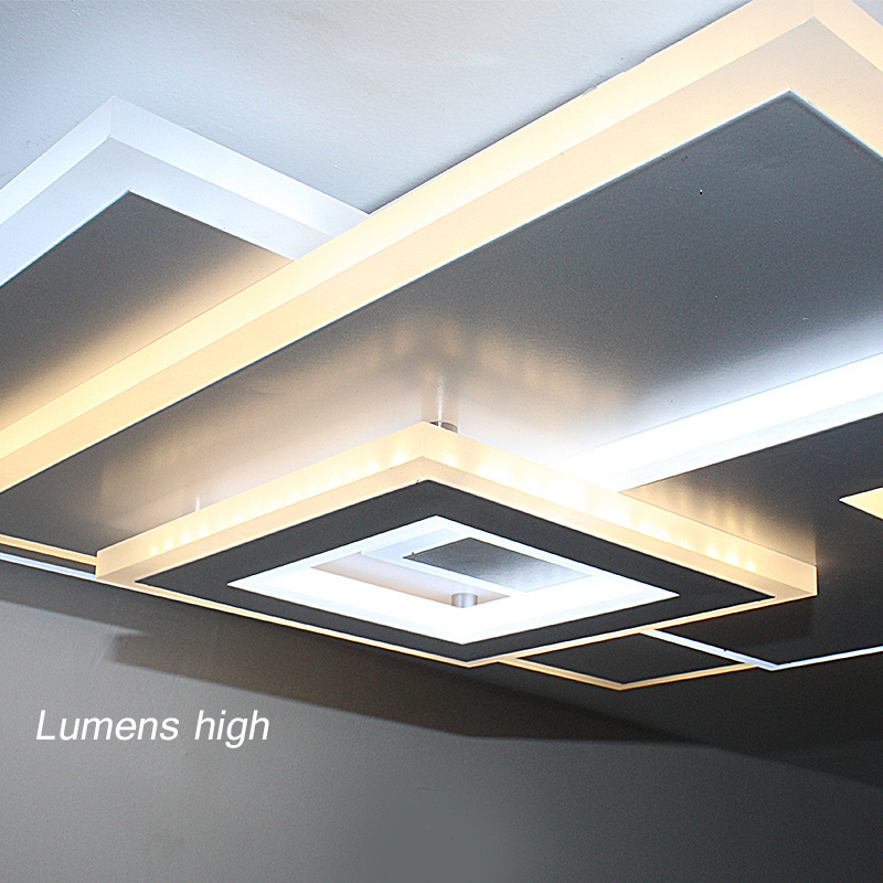 Wholesale household modern aluminum acrylic square acrylic dimming luxury led light ceiling