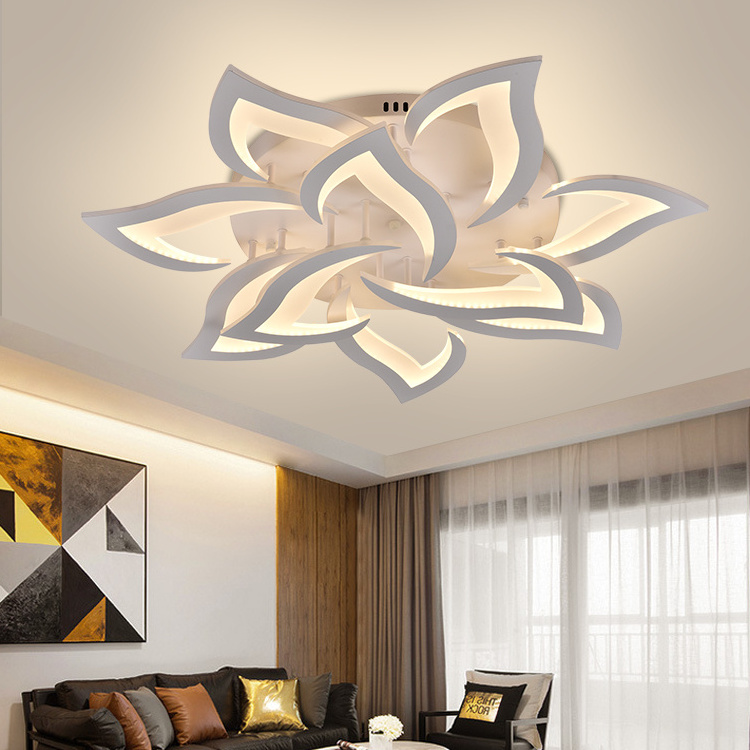 Smart Lighting Modern Indoor Surface Mounted Flower Fancy Lamp Kitchen Bedroom Living Room Led Ceiling Lights