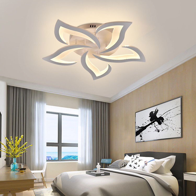 Smart Lighting Modern Indoor Surface Mounted Flower Fancy Lamp Kitchen Bedroom Living Room Led Ceiling Lights