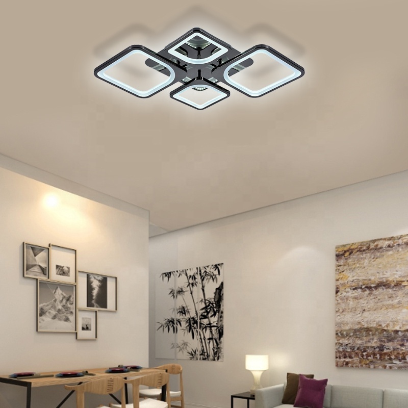 Favorable price modern led ceiling lights creative geometric indoor led ceiling lamps for hotel engineering