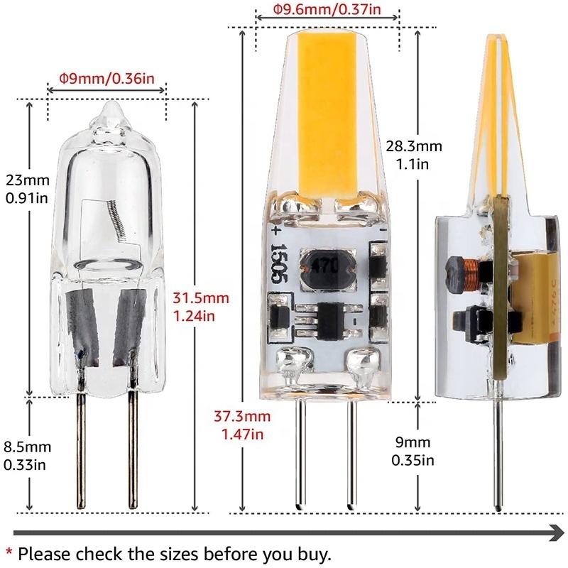 Cob G4 Led Bulb 2W G4 Led Light Lamp Hot Sell RA90 12v 2200k Aluminum AC 90 50pcs Led Bulb Lamps E27 1w 2700k 110v 220v Edison