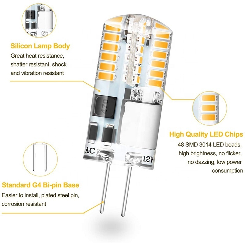 Parts component of pendant ceiling lamp SMD2835 Dimmable AC DC12V 24V 1.5W G4 led light bulb