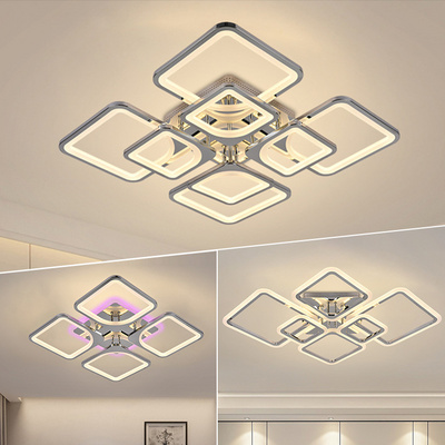 Modern APP Remote Control Acrylic Square Fancy Ceil Lamp Living Room Bedroom Home 160W Luxury LED Ceiling Lights