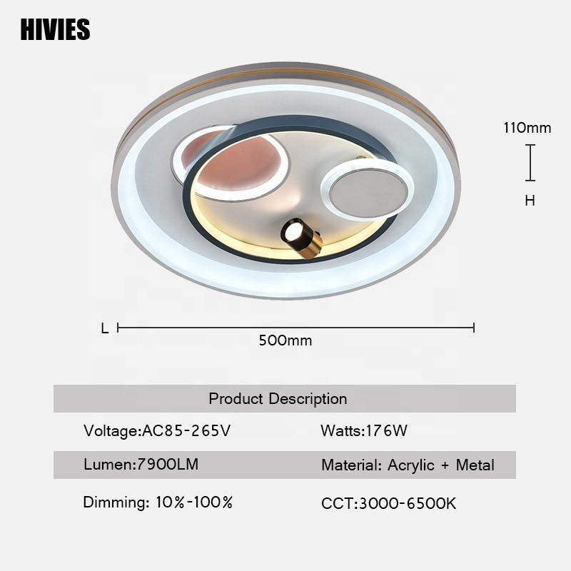 2023 New Round Light Balcony Porch Foyer Fixture Surface Mount Flush Mount LED Ceiling Light