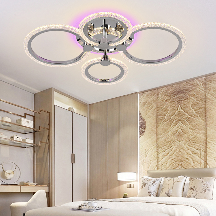 HAYVIS Modern Style Ceiling Light Round Flush Mount Acrylic Indoor Dining Room Bedroom 280W Led Lamp Chandelier