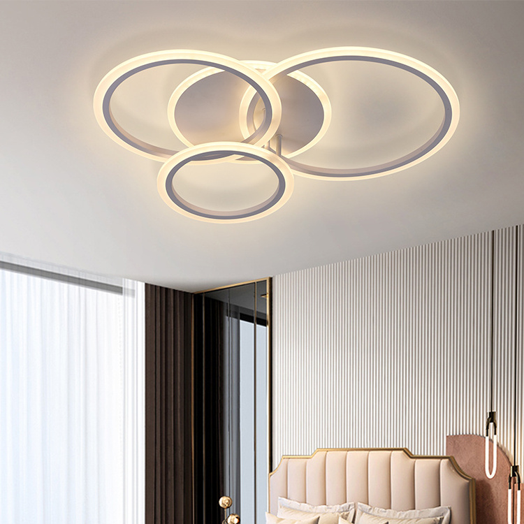 Energy Saving Modern Round Decoration Flush Mount Living Room Bedroom Remote Control Led Ceiling Light