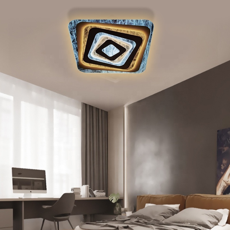 Babies and kids Led ceiling lamp simple Nordic lighting fixtures warm and romantic Rectangle ceiling light bedroom lights