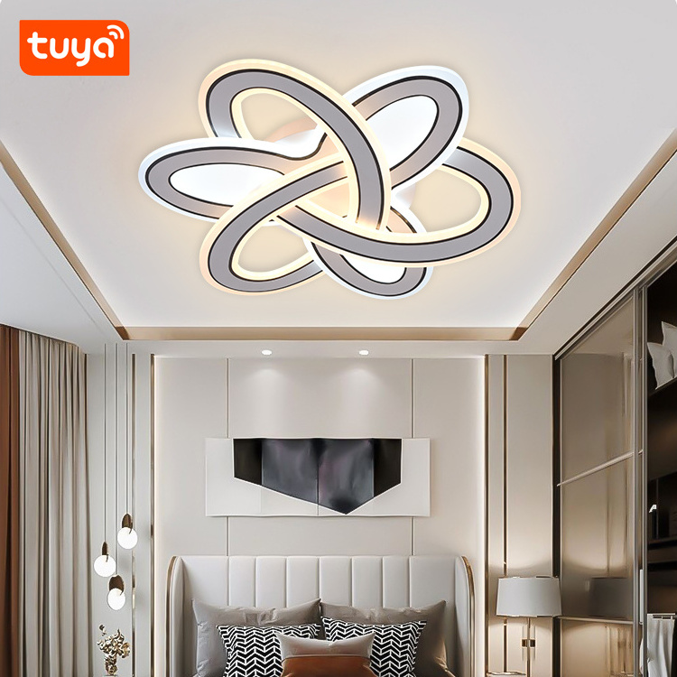 Hot Selling Polygon Smart Modern Bedroom Living Room Home Lighting Luxury With Remote Control Led Fancy Ceiling Light