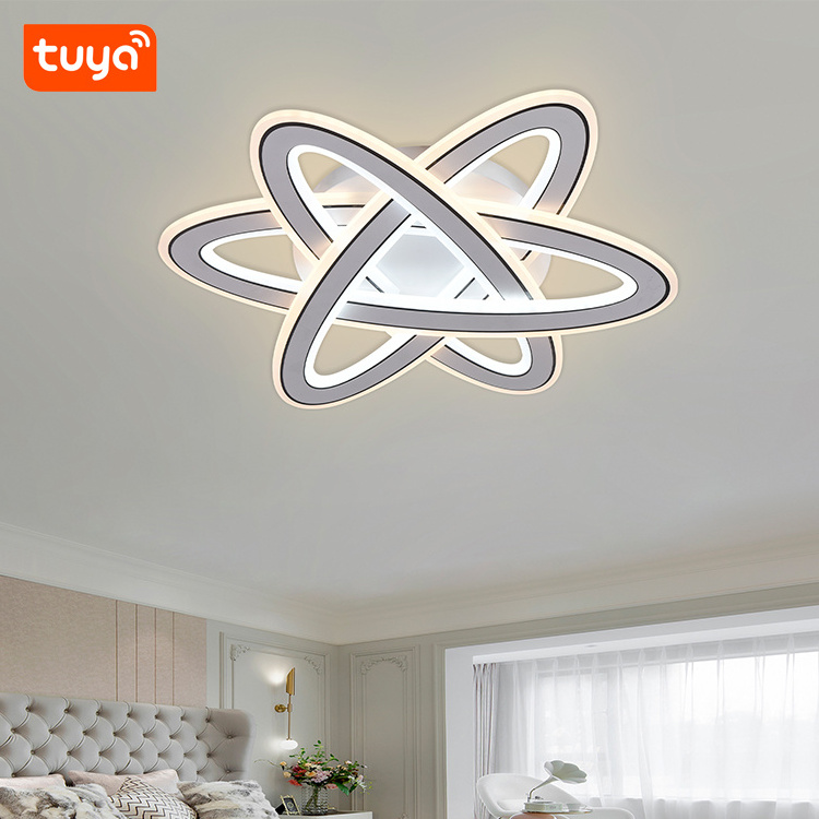 Hot Selling Polygon Smart Modern Bedroom Living Room Home Lighting Luxury With Remote Control Led Fancy Ceiling Light