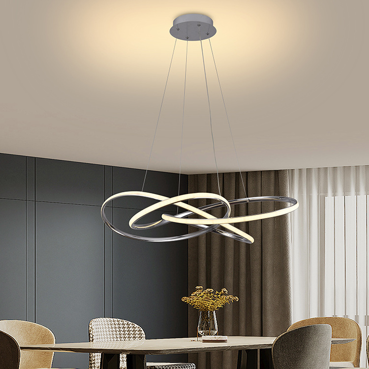 Hot Sale New Arrivals Round Modern Hanging Ceiling Nordic Aluminum Lamp Chandelier Kitchen LED Pendant Lights