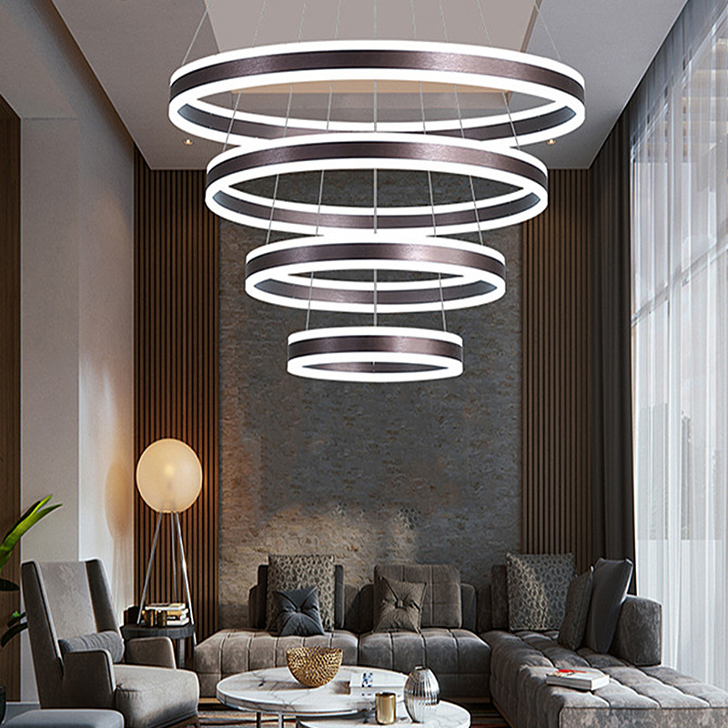 Nordic Modern Decor Ring For Living Room Bedroom Big Gold Lighting Ceiling Luxury Led Pendant Lights Chandelier