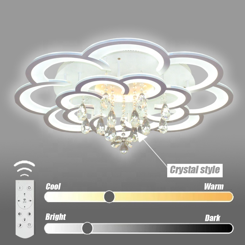 Cristal from Villa living room Ceiling Light White Modern Office Pendant led ceiling lamp