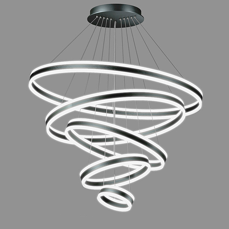 Nordic Modern Decor Ring For Living Room Bedroom Big Gold Lighting Ceiling Luxury Led Pendant Lights Chandelier