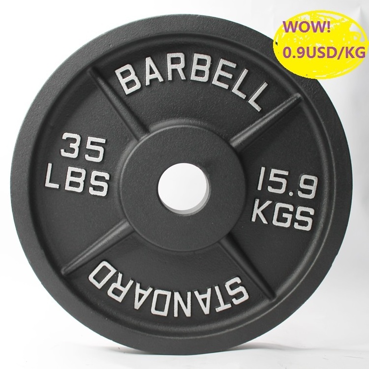 durable cheap rectangular 20kg 50kg cast iron barbell weight lifting plate for gym commercial sale