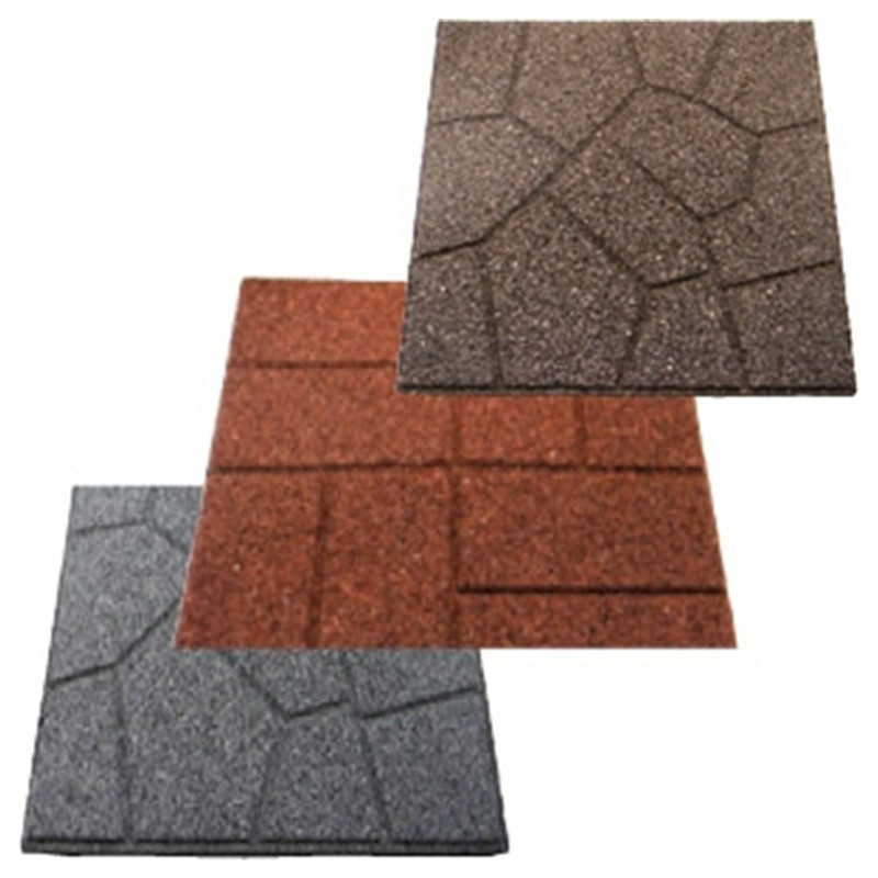 Durable interlock tile outdoor waterproof rubber flooring for all kinds of playground, garden, park, walkway, garage.....