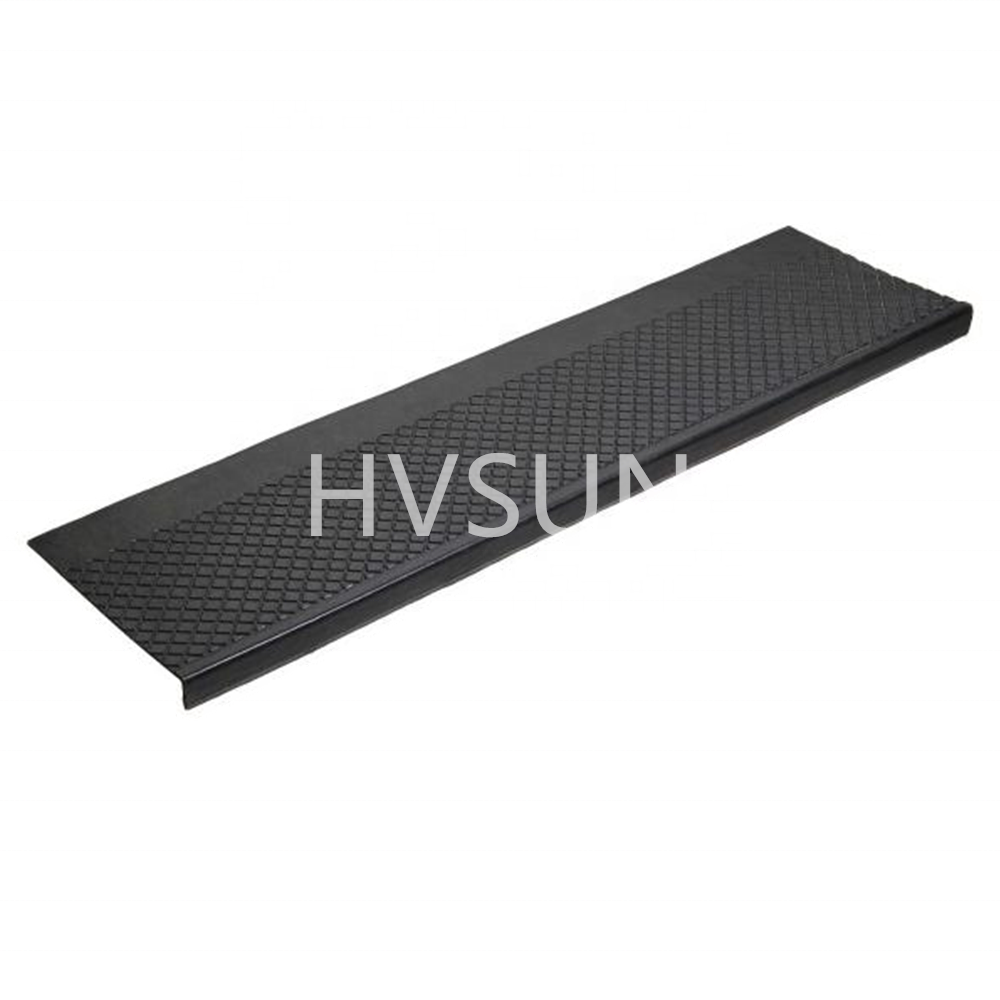 Rubber vinyl Stair tread covers for Square Steps, Grips Tile Floor Protector