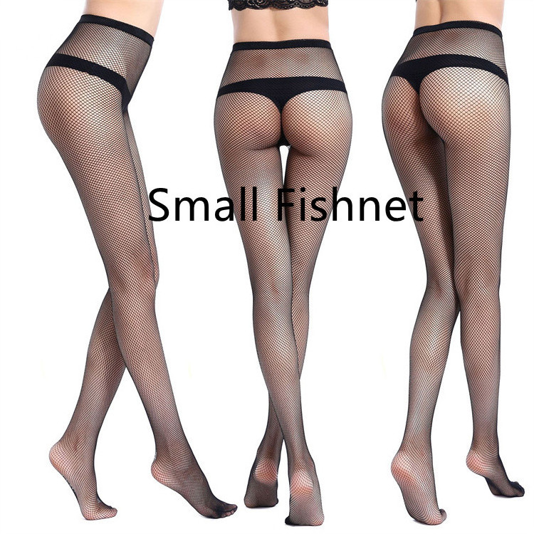 LH Wholesale Women Fashion Sexy Mature Plus Size Fishnet Black Thigh High Fish Net Lingerie Stocking Pantyhose Tight