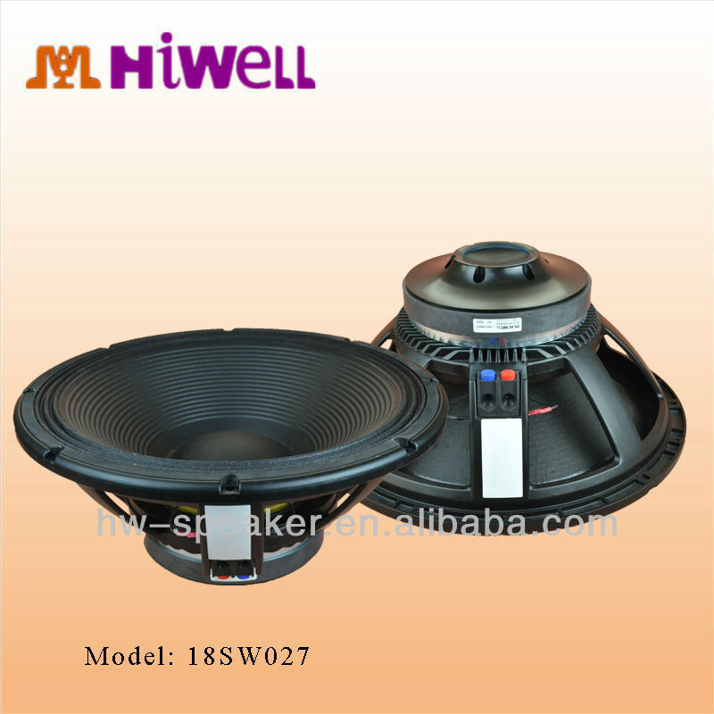 Strong power 18 inch aluminium glue coating cone speaker