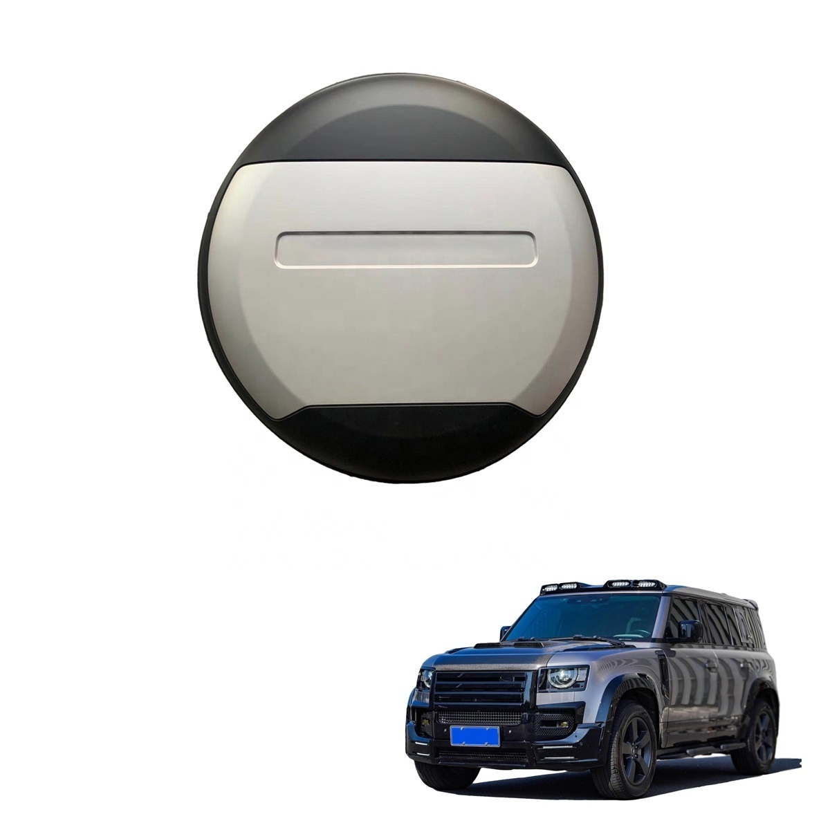 HW Grey Spare Tire Covers Spare Wheel Cover for Land Rover Defender 2020