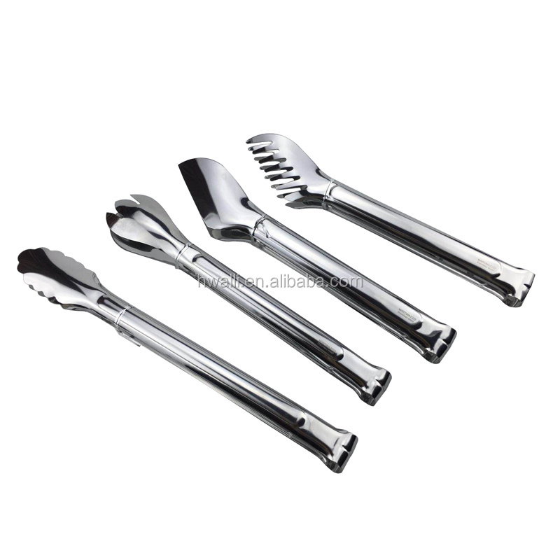 Kitchen Utensil Food BBQ Tongs Salad Vegetable Bread Food Tong Stainless Steel Keep The Item Dry and Clean