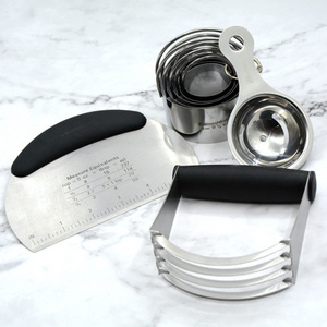 Stainless Steel Pastry Blender Dough Cutter Pastry Scraper 5pcs Biscuit Set Professional Baking Accessories