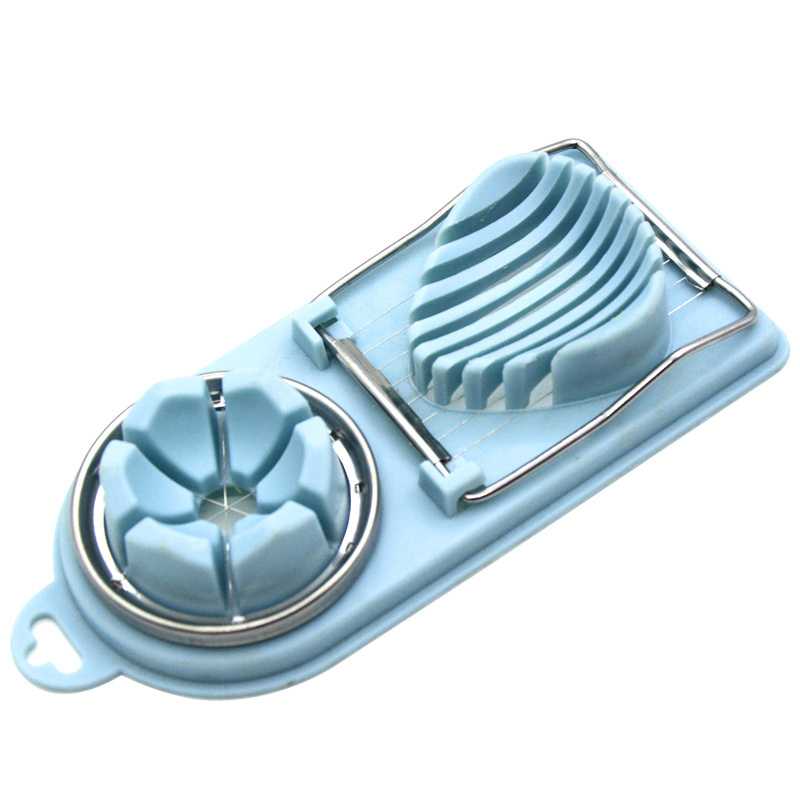 2 in 1Plastic Egg Cutter With Stainless Steel Wire Boiled Egg Slicer