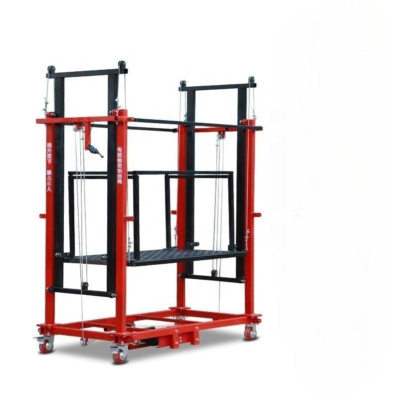 500kg Mobile Electric Scaffold Platforms Lift Battery Scaffolding for Construction Warehouse