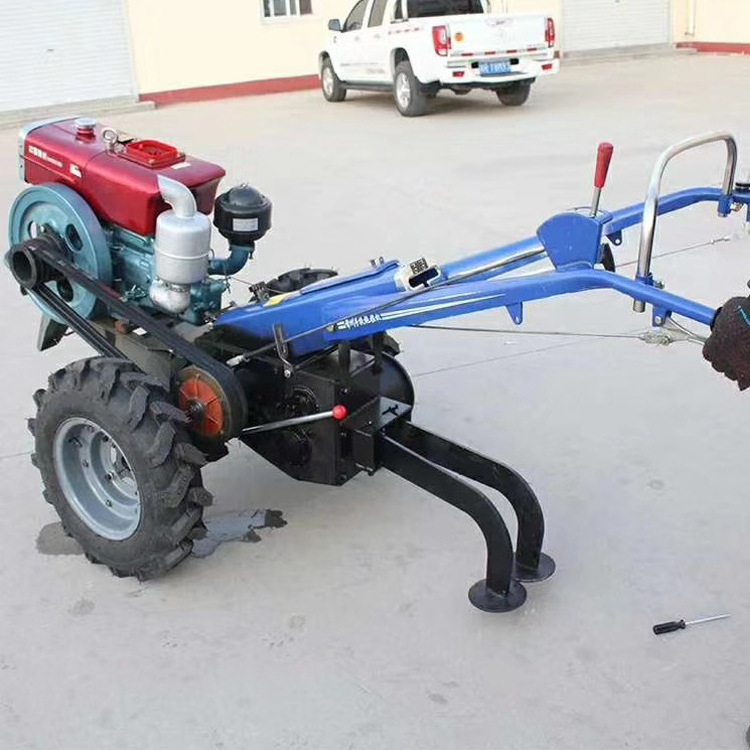 Easy Operate 5T Double Drum Hand Walking Tractor Winch Hand tractor Winch Driven Diesel Engine