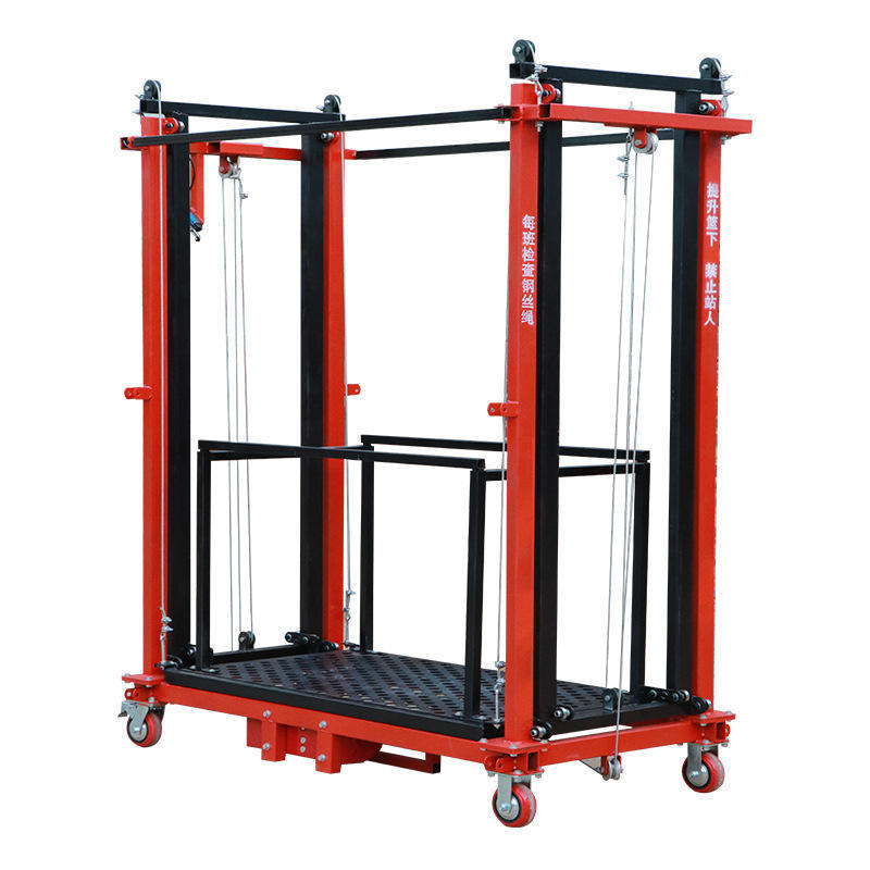 500kg Mobile Electric Scaffold Platforms Lift Battery Scaffolding for Construction Warehouse