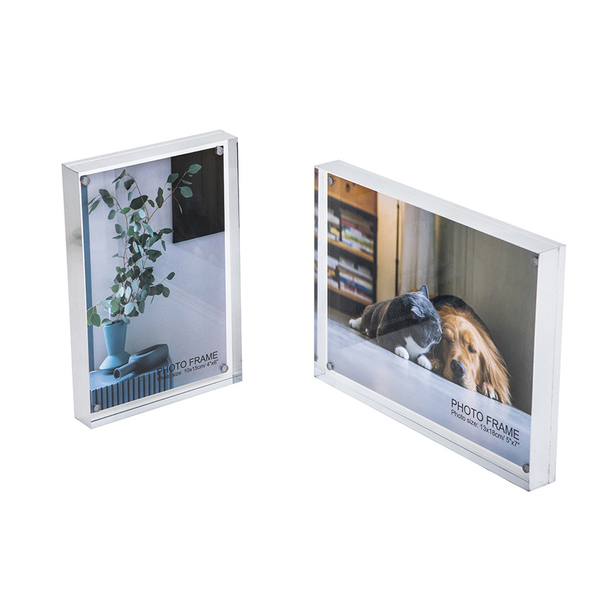 4X6 Clear Magnetic Photo Frame 5X7 Inch Clear Acrylic Magnetic Photo Frames For Home Decorate