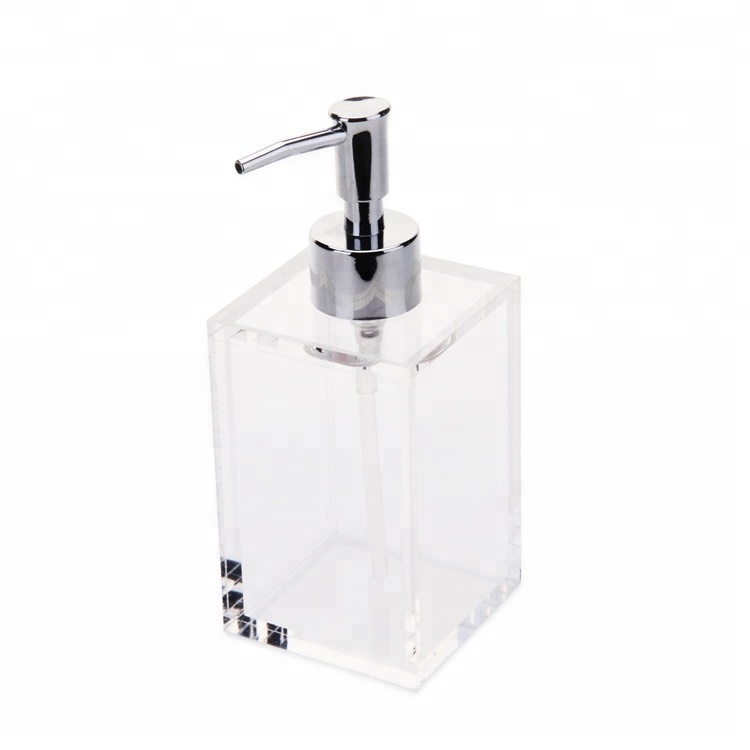 Bathroom accessories stylish clear acrylic bottle liquid soap dispenser