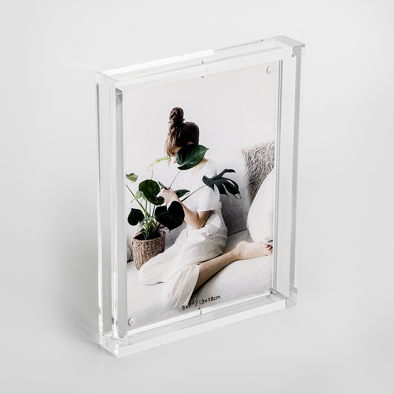 Home Decoration Modern Two Sided Rotate Photo Frame Wholesale Acrylic Cute Picture Photo Frame