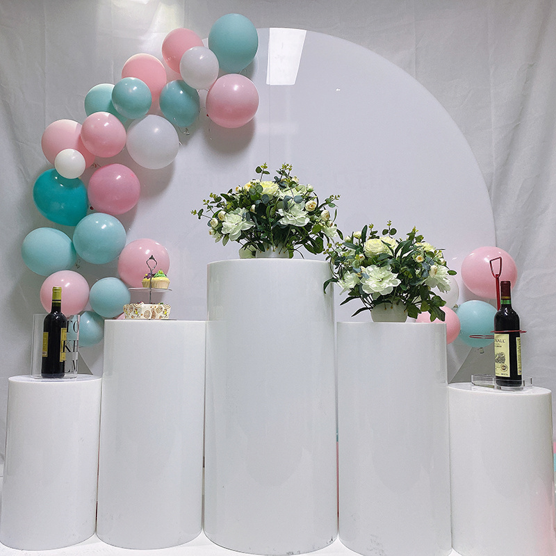 High Quality Factory Price Acrylic Round Circle White Wall Backdrop For Wedding