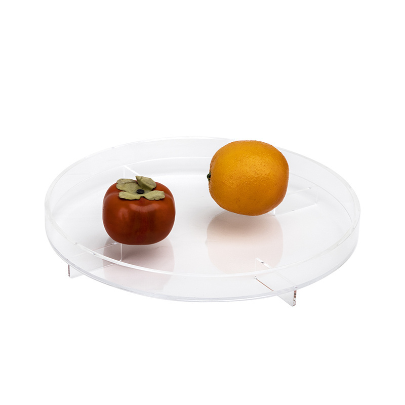 Custom Nordic Modern Creative Acrylic Fruit Tray Lucite Acrylic Tray With Insert  With Handle