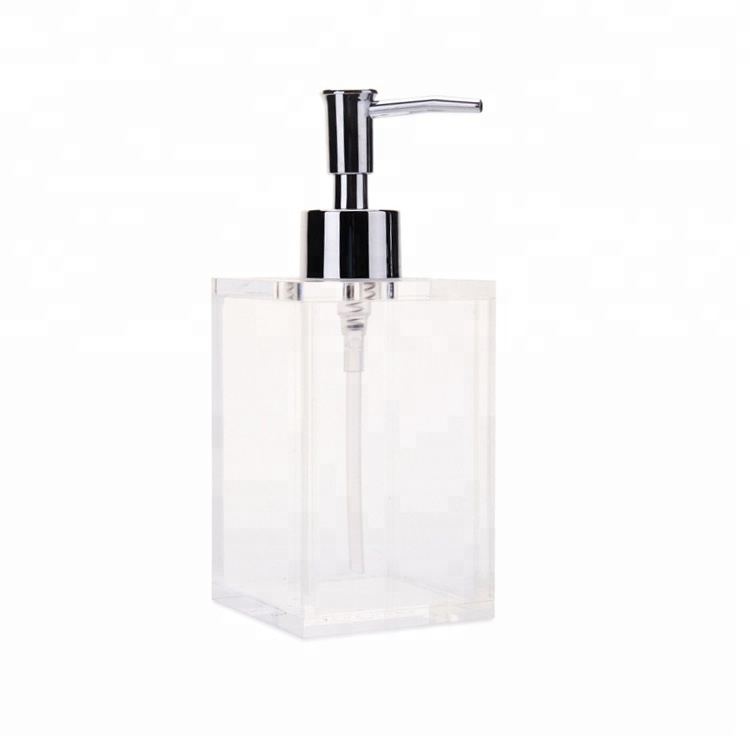 Bathroom accessories stylish clear acrylic bottle liquid soap dispenser