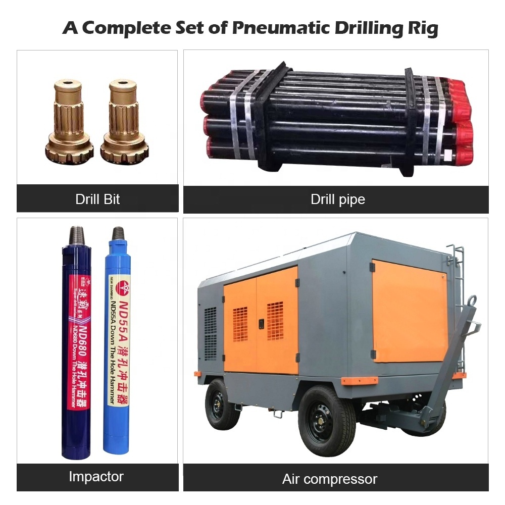 Cheap Price HQZ220L water well drilling machine for sale hengwang air compressor water drill rig