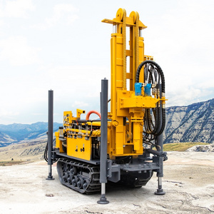 hydraulic crawler mounted 100m 200m borehole drill wells water well drilling rigs machine