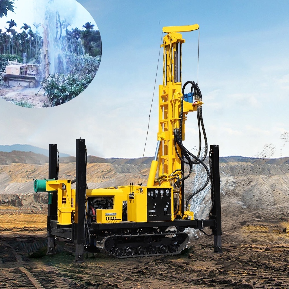 Cheap Price HQZ220L water well drilling machine for sale hengwang air compressor water drill rig