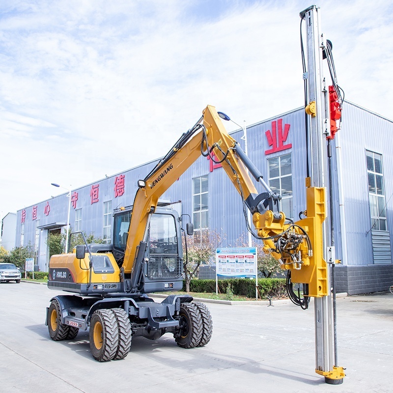 hengwang new excavator modified drills excavator mounted DTH Rock drill rig for sale