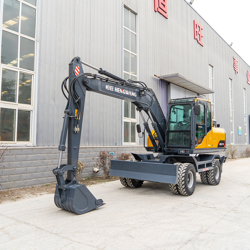 High Quality Hydraulic mini wheeled excavator 10 9 8 Ton Small Wheel Excavator With Tires