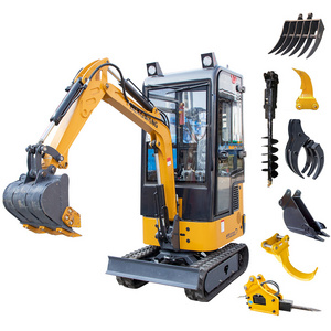 smallest mini excavation hydraulic digger 1 ton 2 ton mini excavator with cab micro excavator