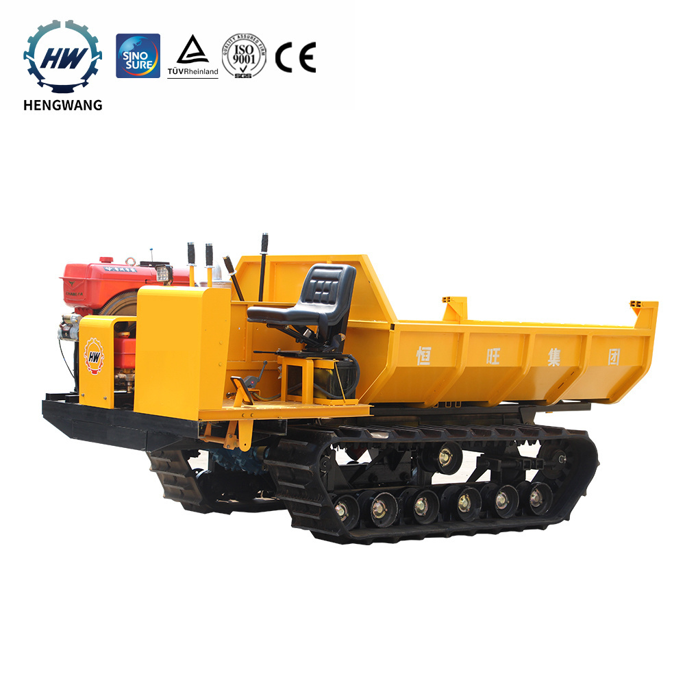 New crawler mini dumper truck price 6 ton 8 ton tracked dumper truck transport hemp palm