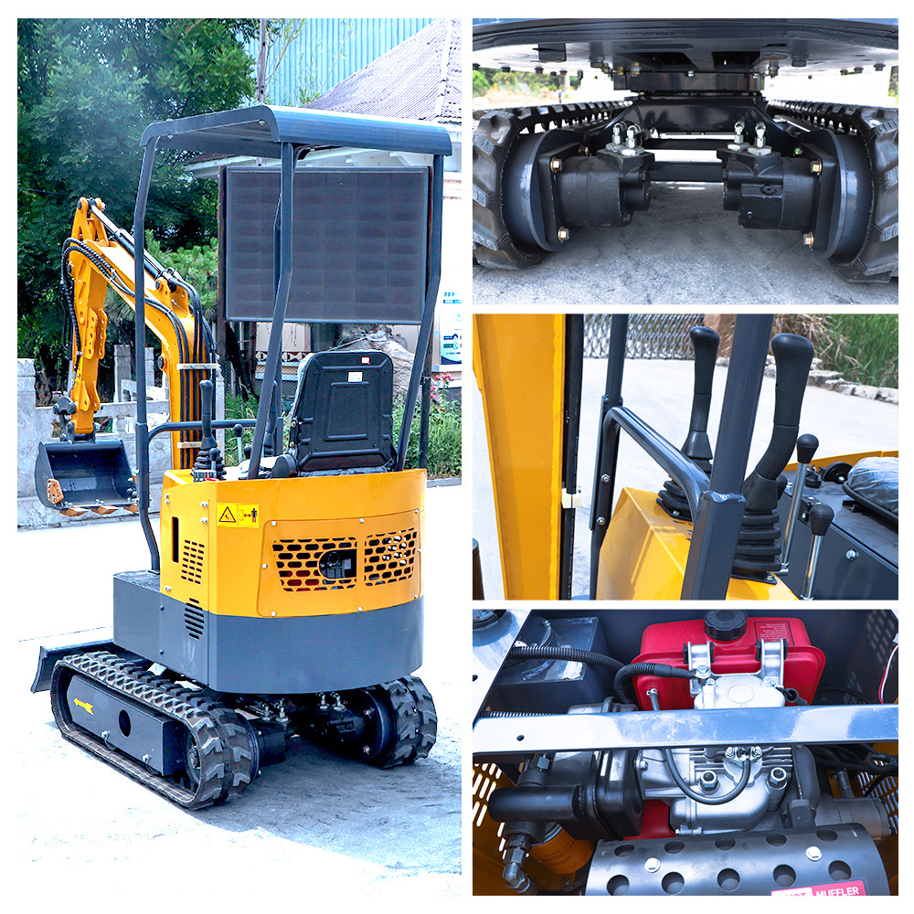 New Product 1 ton Mini Excavator Small bagger With boom swing Euro 5 engine mini digger for sale