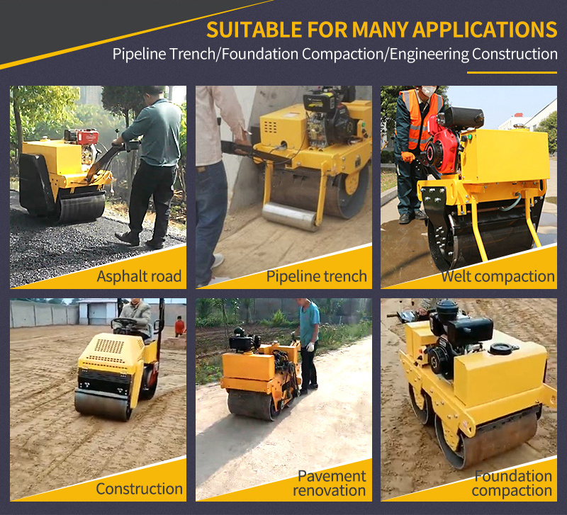 Driving Vibratory diesel Asphalt Road Rollercompactor 3 Ton small Mini Road Roller