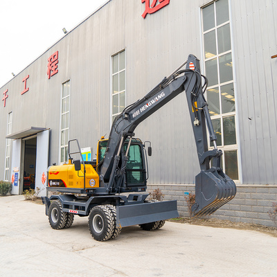 High Quality Hydraulic mini wheeled excavator 10 9 8 Ton Small Wheel Excavator With Tires