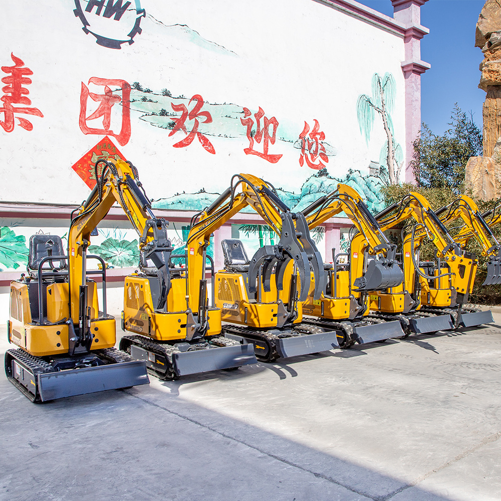 New Product 1 ton Mini Excavator Small bagger With boom swing Euro 5 engine mini digger for sale