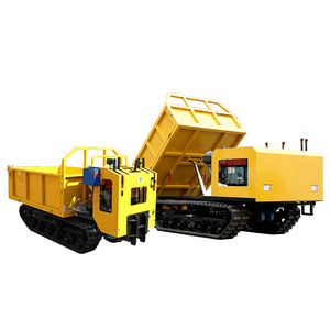 New crawler mini dumper truck price 6 ton 8 ton tracked dumper truck transport hemp palm