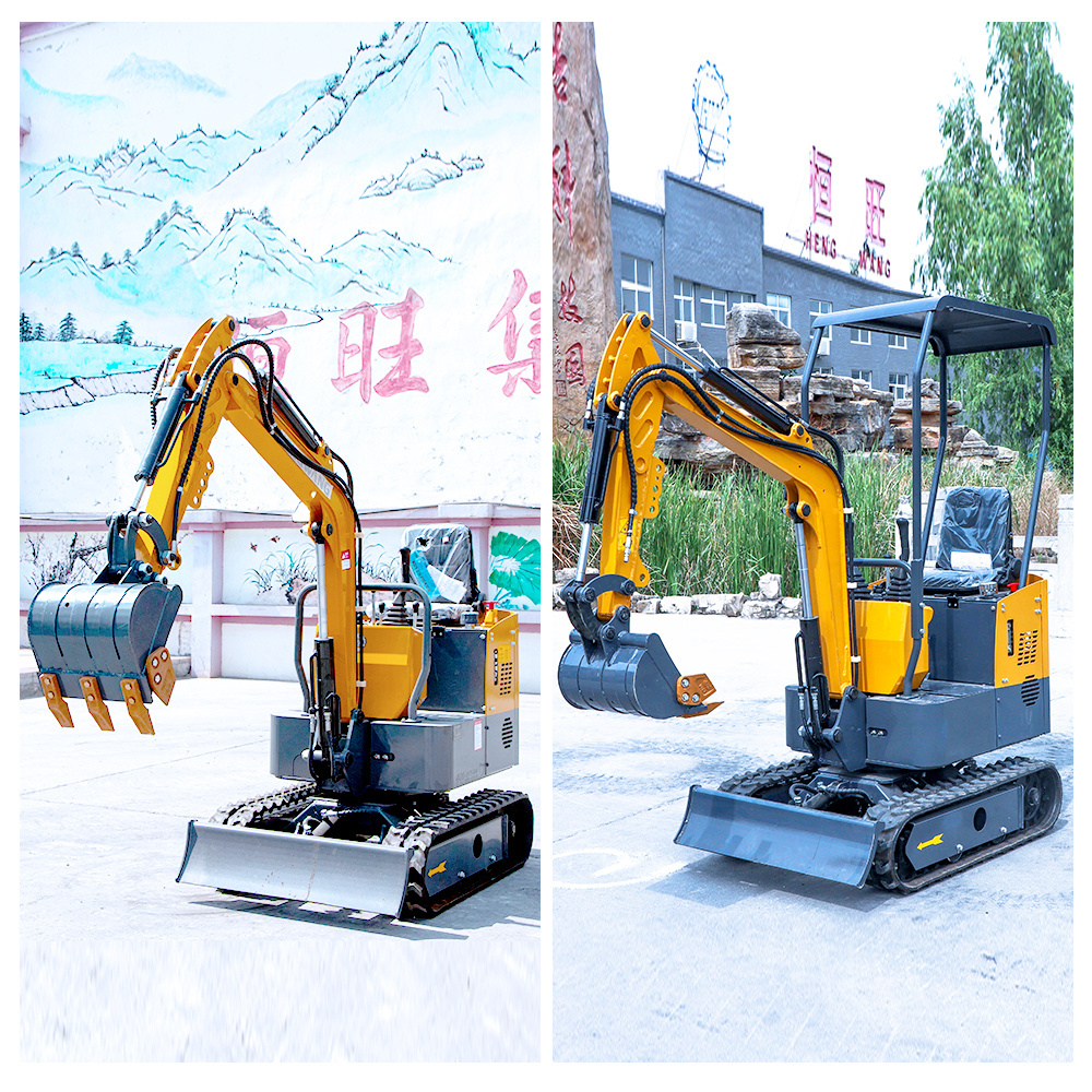 New Product 1 ton Mini Excavator Small bagger With boom swing Euro 5 engine mini digger for sale