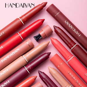 New product Not Easy To Fade And Dip Cup Matte  12 colors lipstick HANDAIYAN nude lipstick matte makeup lip stick for Ladies