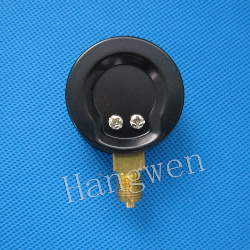 Bottom type black steel vacuum water pressure gauge manometer